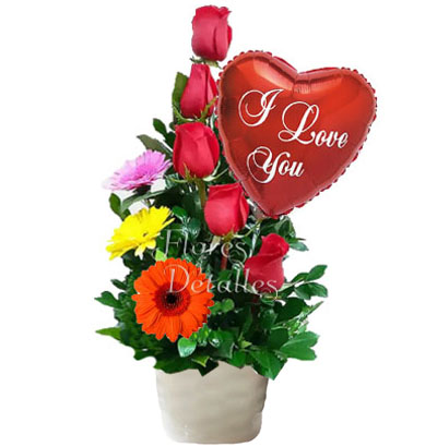 A6 Arrangement 5 Red Rose