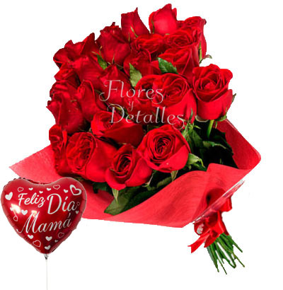 MA23 Ramo 24 Rosas Rojas