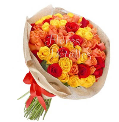 CU56 Ramo 75 Rosas Mixtas