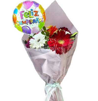 CU2 Ramo con 12 gerberas mixtas