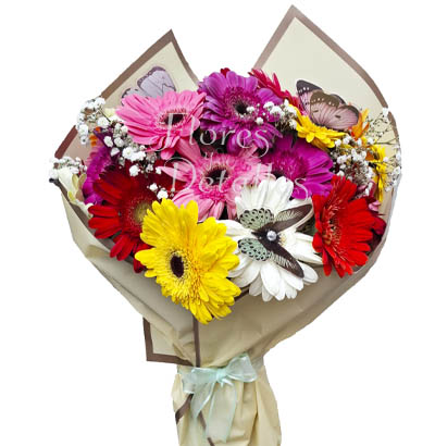 A46 Ramo con 40 Gerberas Mixtas