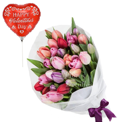 SV39 Ramo 30 Tulipanes mixtos