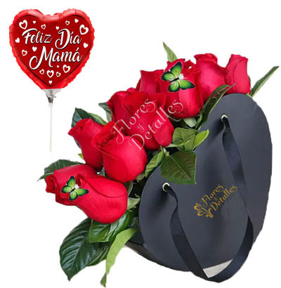 MA18 Box Corazón 12 Rosas Rojas