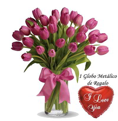 MA37 Jarrón 30 Tulipanes 