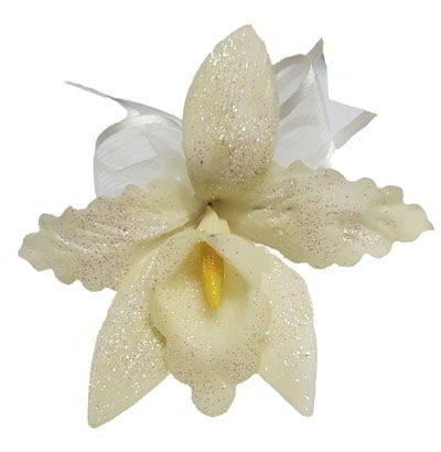 Orquídea Artificial Crema