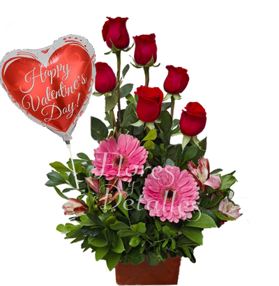 SV1 Arreglo con 6 Rosas