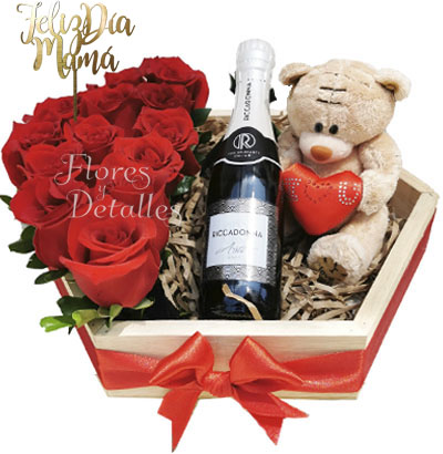 MA28 Java con 12 Rosas Rojas